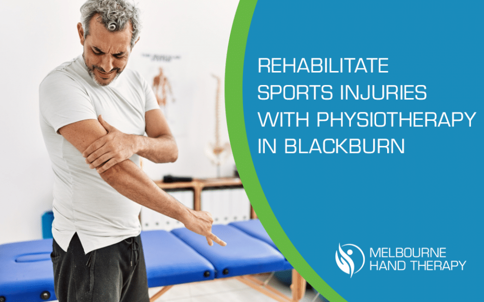 a man with sports injury undergoing physical therapy in Blackburn